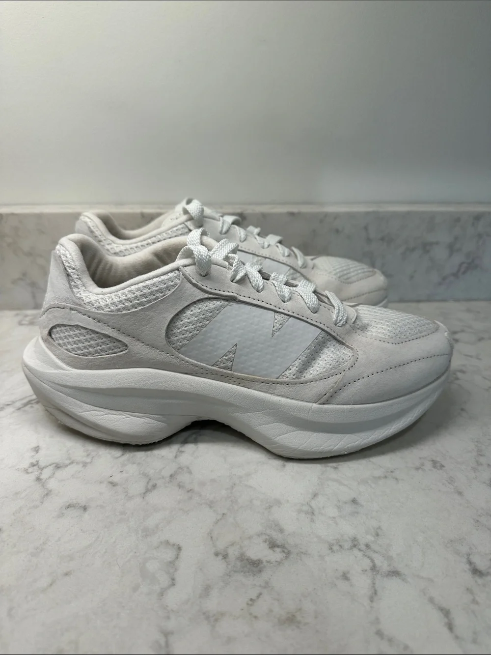 New Balance Women's White Chunky Dad Sneakers - Picture 4 of 7